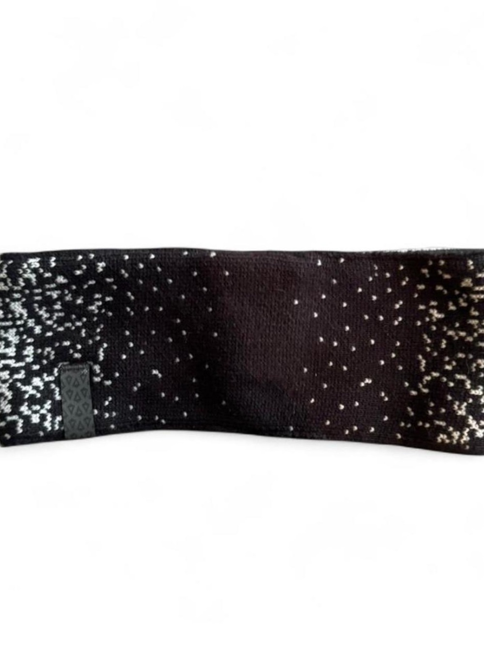 Ivivva Black and White Knit Headband with Speckled Pattern